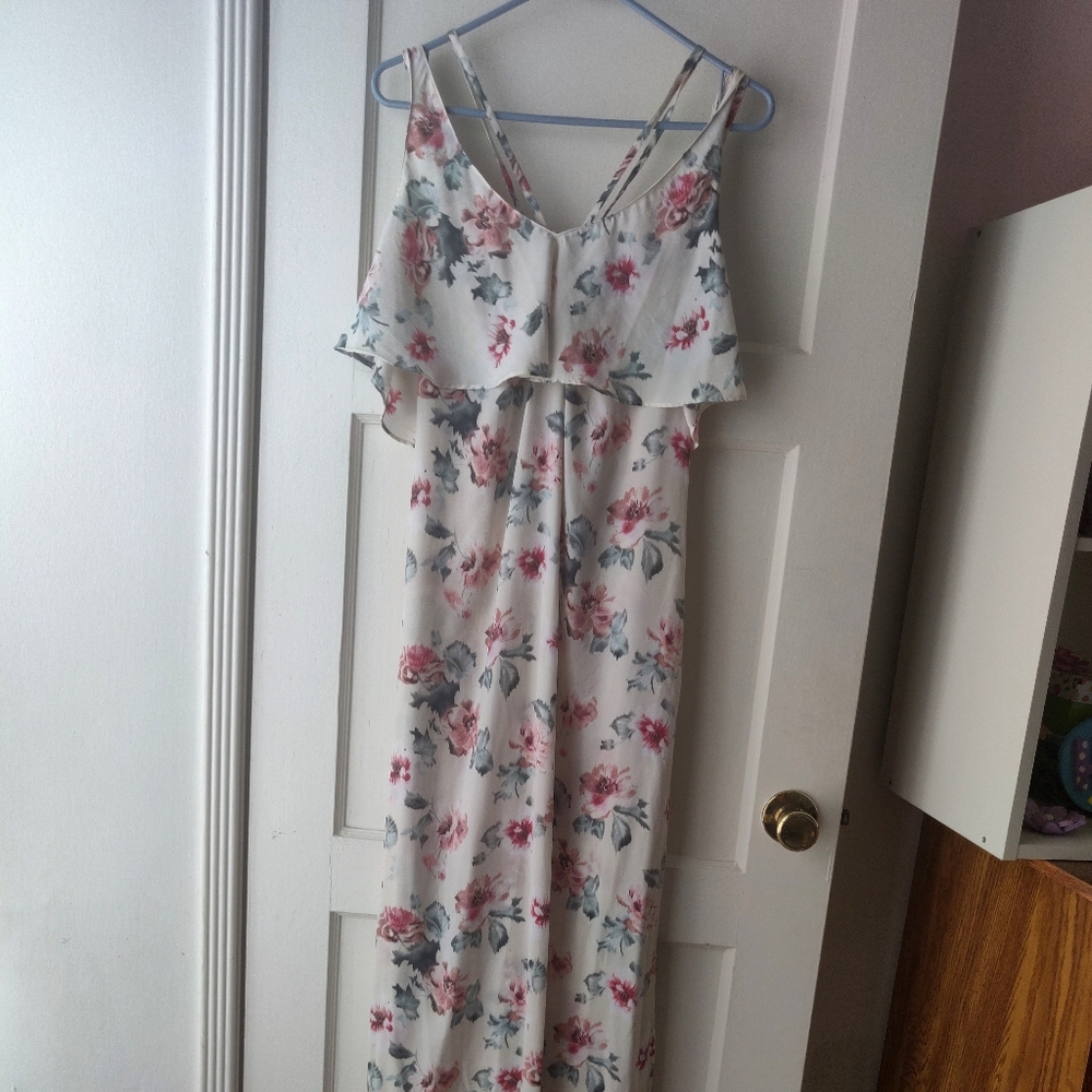 Zara floral print maxi dress